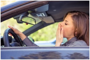Woman Driving yawning - Second Hand Sleep Apnea
